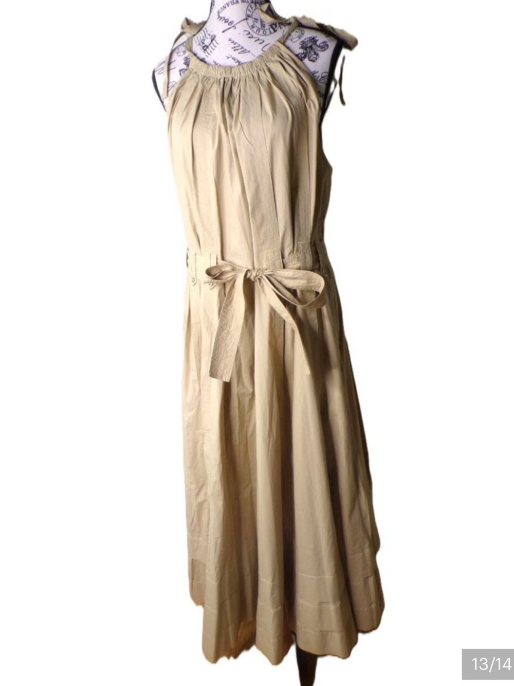 💫NWOT Ulla Johnson Joni Midi Dress in Khaki💫 - Picture 6 of 7